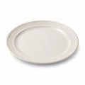 Plat ovale 35 cm en céramique blanc cassé à relief pour le service