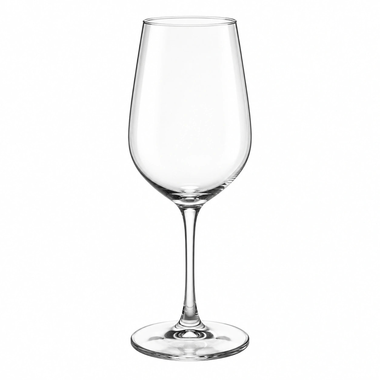 Verre à vin 450 ml en verre transparent à pied classique