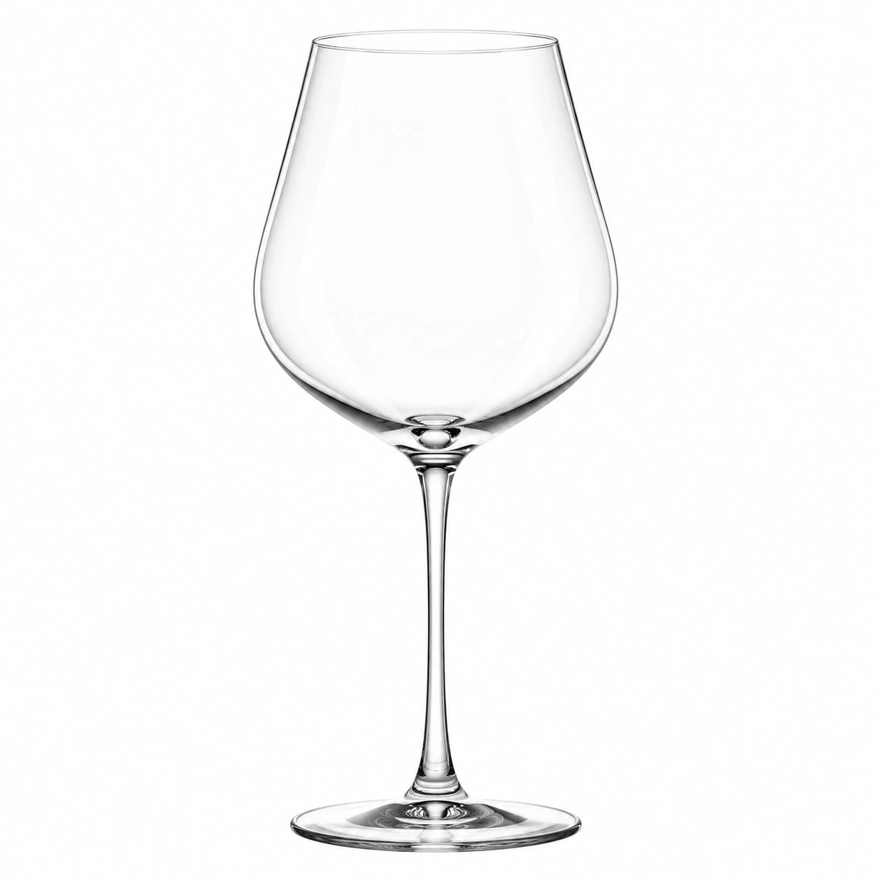 Verre à vin 650 ml en verre transparent à pied forme ballon