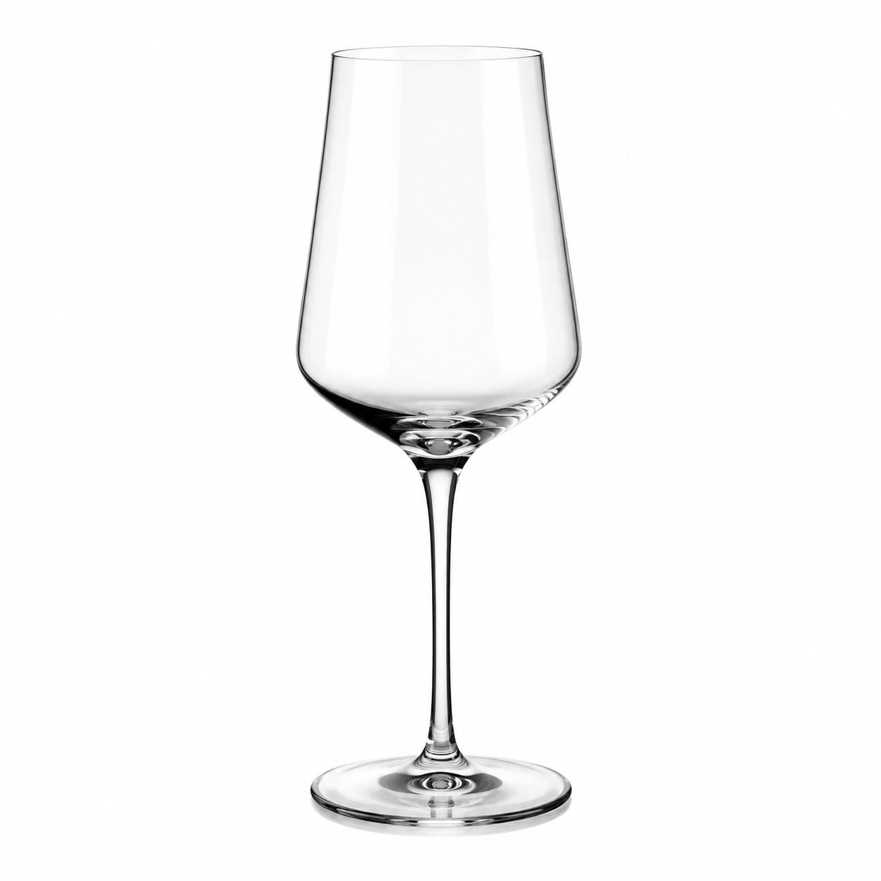 Verre à vin 500 ml en verre transparent 24 cm à pied élégant