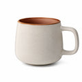 Mug en céramique 400 ml beige/marron 9 x 10 cm style rustique avec anse