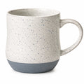 Mug en céramique 400 ml blanc gris moucheté style artisanal