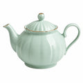 Théière 900 ml en céramique vert menthe avec couvercle style classique
